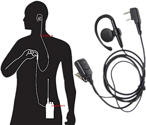 2 a Pin-Fülhallgató Kompatibilis Kenwood Rádió, Fül - Klip Fül Horog Biztonsági Fülhallgató Fülhallgató AV-s Mikrofon Kompatibilis