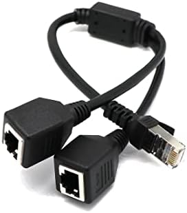 RJ45 Ethernet Elosztó Adapter, Yeworth RJ45 1 Férfi, 2 Női LAN Hálózati Elosztó Y Port Kábel Támogatja a Cat7 Cat6 Internet Hálózati