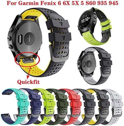 KANGDD Színes Quickfit Watchband Szíj, A Garmin Fenix 7 7 5 5 3 3 HR 945 Fenix 6 6X Watch Szilikon Easyfit Csukló Zenekar 26 22MM