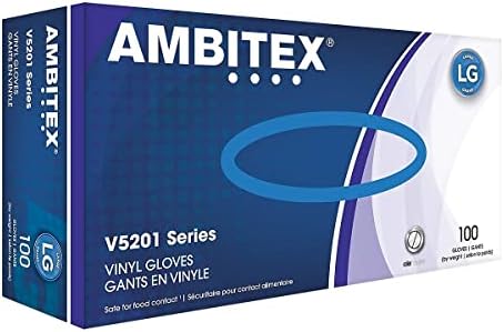 Ambitex V5201 Sorozat Latex Mentes, Tiszta Vinil, Nagy, 100/Doboz