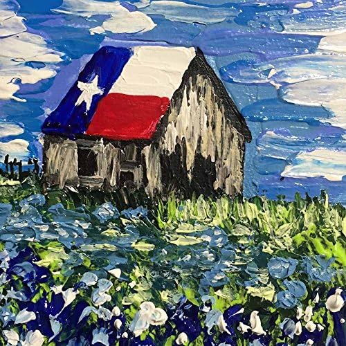 3dRose Képet festeni a Régi Texas Pajta, a Búzavirág - Kerámia, 6 Hüvelykes (ct_223363_2)