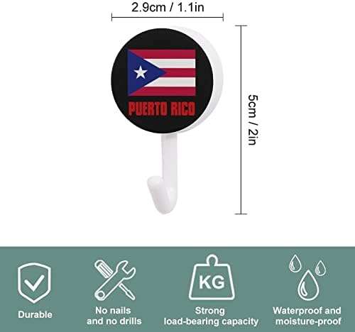 Büszkesége Puerto Rico Zászlót 10 Db Műanyag Kampó Aranyos Fal Horgok Kulcs Kampó Haza Konyha Dekor Ajtó
