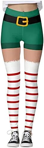 IIUS Ronda Karácsonyi Magas Derék Leggings Női Plus Size Leggings karácsonyfa Has Ellenőrzési Athletic Gym Fitness, Jóga Nadrág
