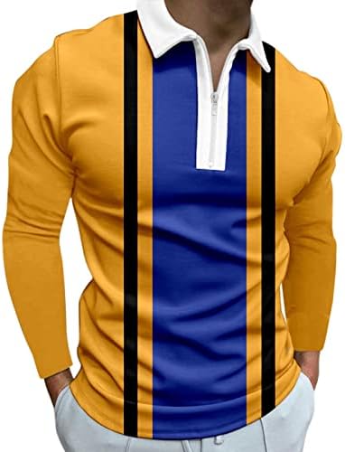 BEUU 2022 Új Polo shirt Mens Hosszú Ujjú houndstooth minta Patchwork Golf Maximum Streetwear Alkalmi Izom Tervező Póló