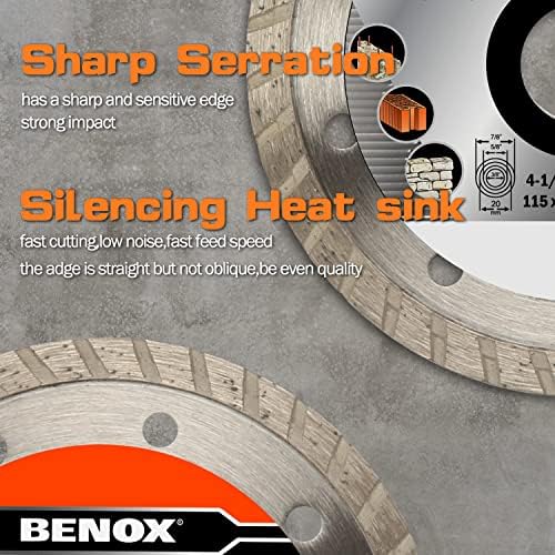 BENOX Gyémánt fűrészlap Hullám Turbo Kerék 4-1 a Sarokcsiszoló Vágó Kerék (10)