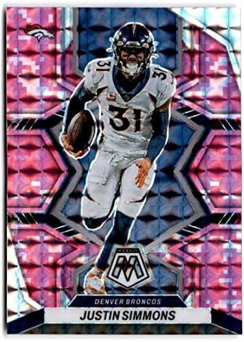 2022 Panini Mozaik Mozaik Rózsaszín Terepmintás 62 Justin Simmons Denver Broncos NFL Labdarúgó-Trading Card