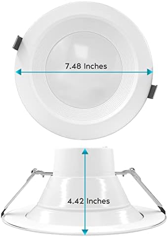 Luxrite 6 Hüvelyk Kereskedelmi Süllyesztett LED Fény a J-Box, 12/16/20W, 3 Szín Választható 3000K-5000K, 1140/1520/1900 Lumen,