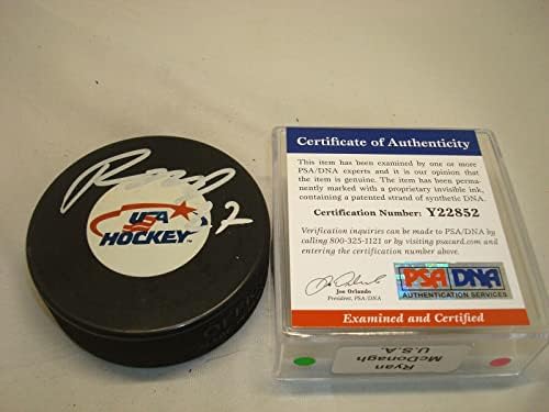 Ryan McDonagh Aláírt Csapat U. S. A. Jégkorong Dedikált PSA/DNS-COA-1C - Dedikált NHL Korong