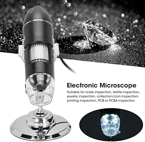 Tgoon Hordozható Mikroszkóp, Digitális Mikroszkóp Csúszásmentes Fogantyú 640 × 480p 15~40mm/0.6~1.6 az ABS