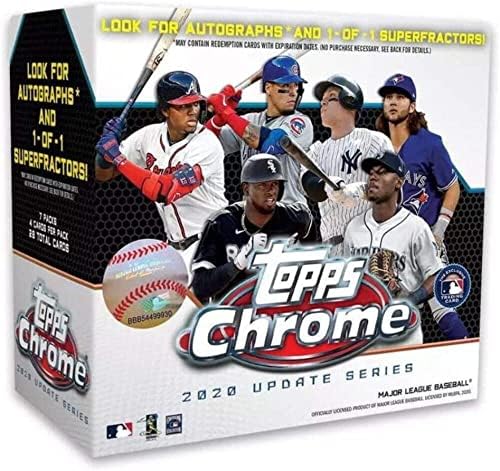 2020 Topps Chrome Frissítés Baseball Gyári Lezárt Mega Doboz 7 Csomag 4 Lapot 28 lap található Összes Chase Kezdő lap Luis Robert de Randy
