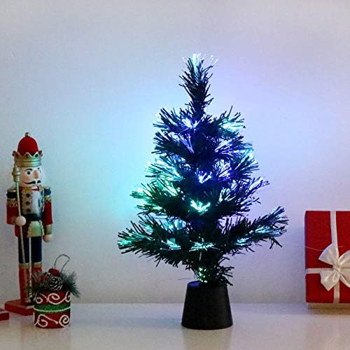 Sinifer 15/40cm Asztali karácsonyfa, Mesterséges Mini Karácsonyi Fenyőfa LED String Fény & Műanyag Karácsonyi Labdát Dísz Dekoráció(d)