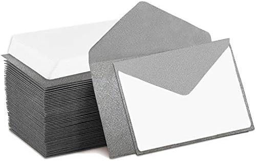 Mini Borítékok Ezüst 4 x 2.75 Ajándék Kártya Borítékokat. Könnyű-Pecsét Üzleti Kártya/Ajándék Kártya Boríték (100 Csomag)