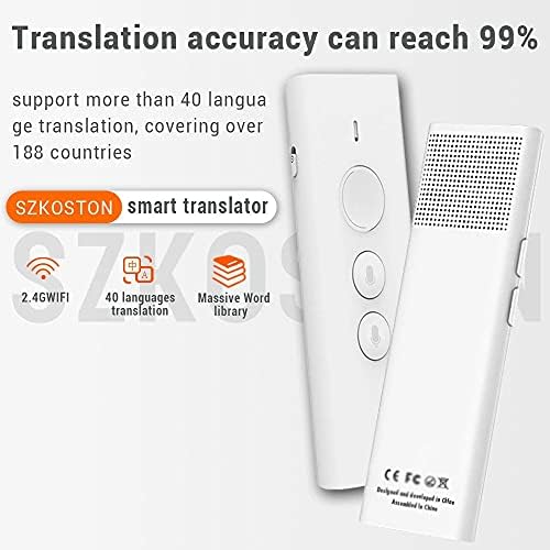 CLGZS 40 Multi-Nyelv Azonnali Hang Fordító Hordozható Smart Hang Fordító Online orosz Nyelv Tanulás (Szín : OneColor)