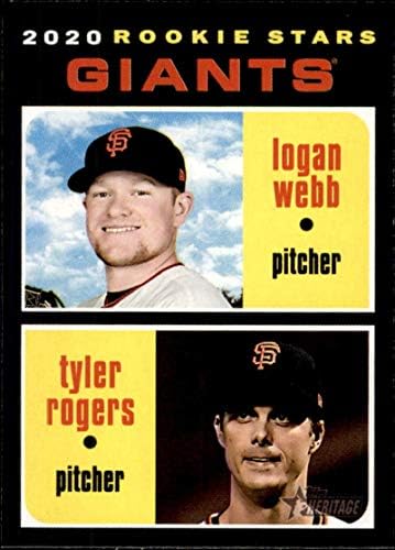 2020 Topps Örökség 276 Logan Webb/Tyler Rogers RC Újonc San Francisco Giants MLB Baseball Trading Card