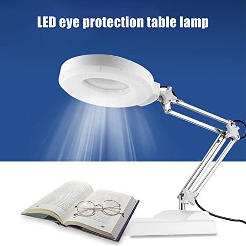 LED-es Nagyító Lámpa állvánnyal, 10x/20x/30x Asztali Nagyító Fokozatmentes Szabályozható LED Égő Erősítők, Olvasás, Festés, Varrás, Kézművesség
