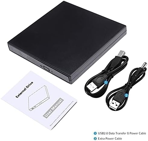 ERYUE DVD-Meghajtó, Külső DVD-Meghajtó, USB2.0 Hordozható CD/DVD+/-RW/DVD-Lejátszó CD Laptop Asztal