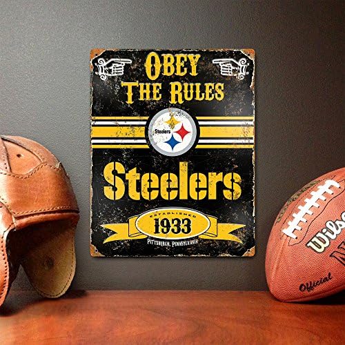 Fél Állat NFL Pittsburgh Steelers Dombornyomott Fém Tábla