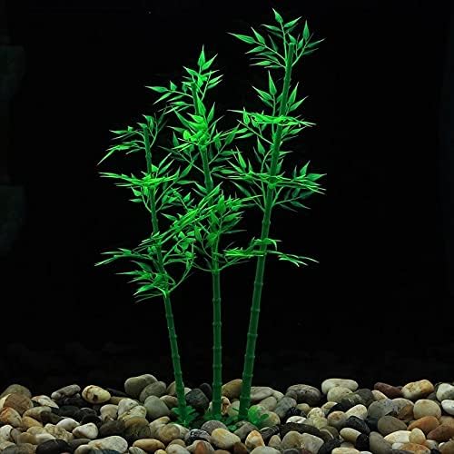 TJLSS Nagy Akvárium Dekoráció, Műanyag Bambusz Víz a Növények Zöld Fű Családi akvárium Tereprendezés Vízi Tartozékok