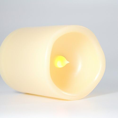 iZAN 3-Pack Outdoor Flameless LED Akkumulátoros Gyertyák Távoli Vízálló Villogó Elektromos Pillér Gyertyákat Halloween Chirstmas