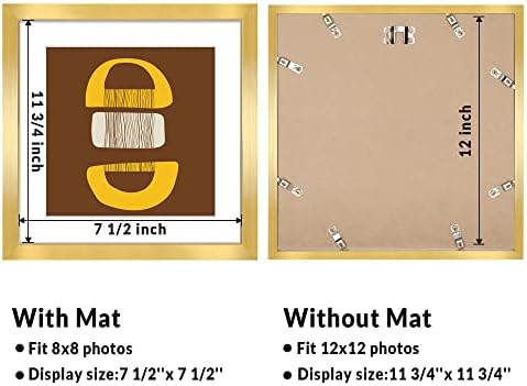 LaVie Haza 12x12 Galéria falán Keretbe Arany, 9 Csomag 12 x 12 keret Szőnyeg 8x8 Fotók, Egyszerű Tervezett Klasszikus Négyzet Képet a Falra,