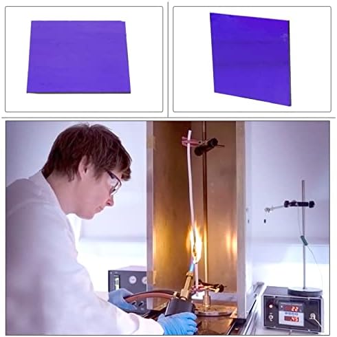 UKCOCO Tér Eszköz Kék Kobalt Üveg Lap Labs Láng Reakció Üveg Lemez, Lap Kémiai Kísérlet Kellékek (10X10cm) Labor Üveg Lap