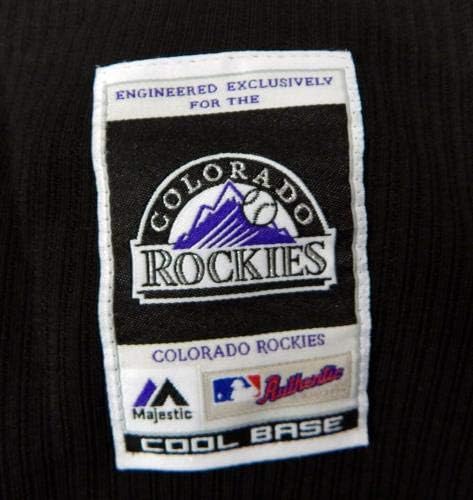 2014-15-ös Colorado Rockies 51 Játékban Használt Fekete Jersey BP ST DP02027 - Játék Használt MLB Mezek