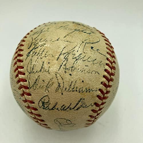 Jackie Robinson 1951 Brooklyn Dodgers Baseball Csapat Aláírt PSA DNS - Dedikált Baseball