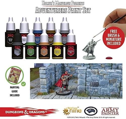A Hadsereg Festő Dungeons and Dragons Kalandorok Festék Szett Csomag Nolzur Csodálatos Ecset Szett - Festmény Beállított Modell