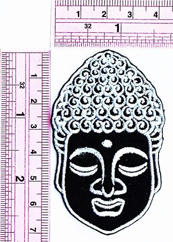 Készlet 3 Db Buddha Portré Hinduizmus Fekete Szemgolyó Kezét a Buddhizmus Lotus Aum Om Jóga Gyerekeknek, Karikatúra Vas a Patch Hímzett