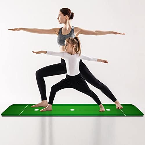 Labdarúgás Zöld Mező Extra Vastag Yoga Mat - Környezetbarát Csúszásmentes Gyakorlat & Fitness Szőnyeg Edzés Alátét Minden Típusú