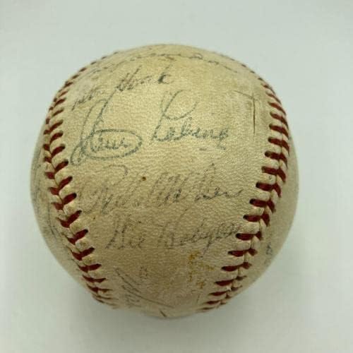 Jackie Robinson 1955 Brooklyn Dodgers W. S. Champs Csapat Aláírt Baseball SZÖVETSÉG COA - Dedikált Baseball