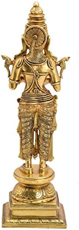 BHARAT HAAT Dekoratív Kézműves Indiai Álló Hölgy Réz Hagyományos Olaj Lámpa BH05386