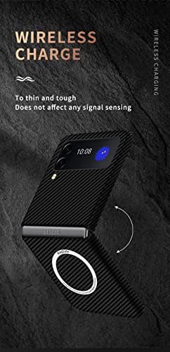 FLURIKA Mágneses tok Samsung Galaxy Z Flip 3 5G az Esetben Kompatibilis a MagSafe Töltő Szénszálas Slim Ultra Anti-Semmiből Ütésálló Borító,