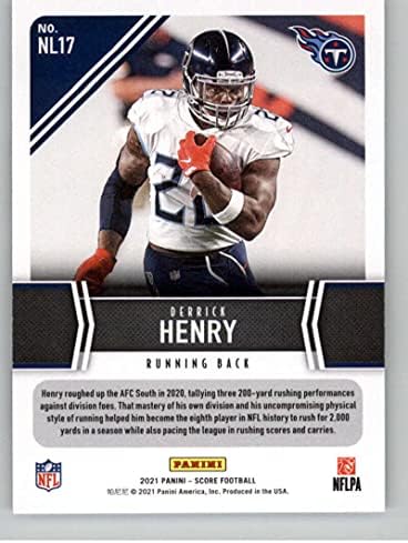 2021 Pontszám Következő Szintre Statisztika 17 Derrick Henry Tennessee Titans NFL Labdarúgó-Trading Card
