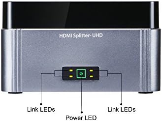 SIIG Prémium 1x4 HDMI Splitter 4K-60HZ HDR EDID - 18Gbps - 2.0 HDMI - HDCP 2.2 - Alumínium Ház - 3D-s, 4:4:4, UHD 4 port, 1, 4 ki