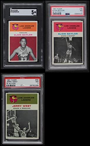 1961-62 Fleer Los Angeles Lakers Csapata Set w/o Jerry West Los Angeles Lakers (Set) EX/MT Lakers