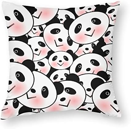 Cuki Panda Arcát Minta 2 Párnát Takaró Szögletes Párna, Párnahuzat a Kanapé, Kanapé, Hálószoba, Autó Dekoráció