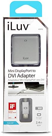 iLuv Mini DisplayPort/Thunderbolt-DVI adapter alumínium kivitelben, árnyékolt kábelt, majd 1920 x 1080 HD felbontás a Mac számítógépeket,