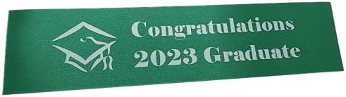 Osztály 2023 Érettségi Lufi - 12 Zöld, Sárga Lufikat a Curling Szalag pedig Bónusz Nyomtatott Gratulálok Szalag