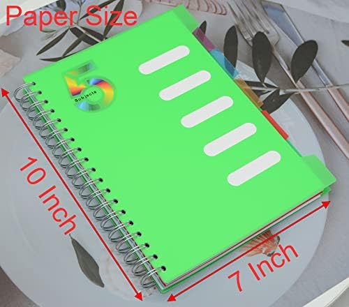 5 Tárgy Notebook, 4 Db 4 Szín 10 Col x 7 Inch B5 Spirál Jegyzetfüzet, Vízálló Műanyag Softcover, 300 Oldal 80 Gsm Főiskolán Papírok