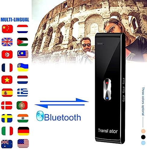 EYHLKM Hordozható Mini Vezeték nélküli Smart Fordító 70 Nyelvek kétirányú Valós idejű, Azonnali Hang Fordító ALKALMAZÁS Bluetooth (Szín)
