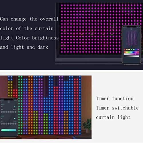 16 Millió Szín LED Ablak Tündér Fény App Ellenőrzési Egyéni Minta Szöveg Függöny Fények, Zene Szinkronizálása Hordozható Intelligens Világítás