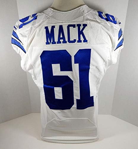 2013 Dallas Cowboys Ryan Mack 61 Játék Kiadott Fehér Jersey - Aláíratlan NFL Játék Használt Mezek