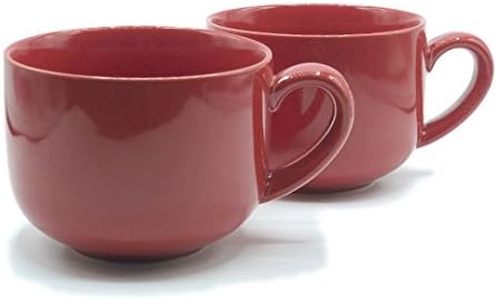 24 uncia Extra Nagy Latte Bögre pohár vagy Leves Tál Fogantyú - Piros (2)