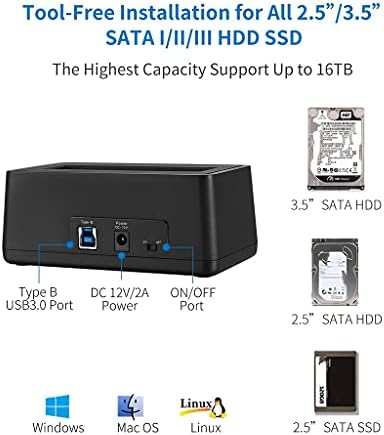 ZSEDP USB 3.0 SATA Külső Merevlemez Dokkoló Állomás Burkolat Adapter 2.5 & 3,5 Hüvelykes HDD SSD SATA Sebesség Akár 5 gb