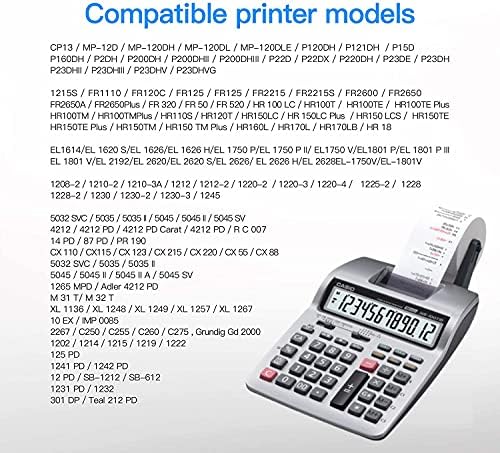 A csomag Két Casio HR-100TM, valamint a HR-150TM Kalkulátor Ink Roller, Fekete-Piros, Kompatibilis