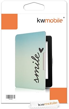 kwmobile Esetben Kompatibilis az Kindle Paperwhite - Ügy PU e-Olvasó Borító - Mosoly, a Kék/Türkiz