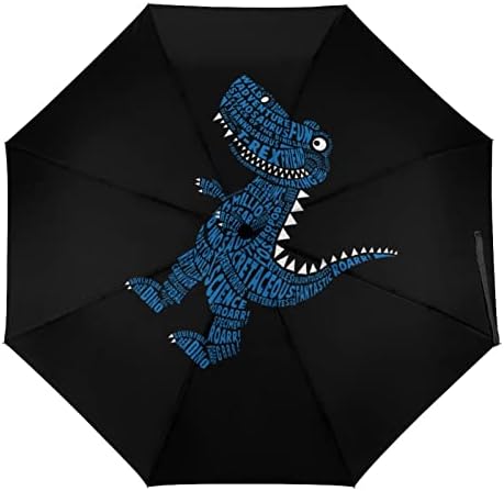 Dinoszaurusz Illusztráció Utazási Esernyő Hordozható Szélálló Összecsukható Esernyő Eső Auto nyit-zár