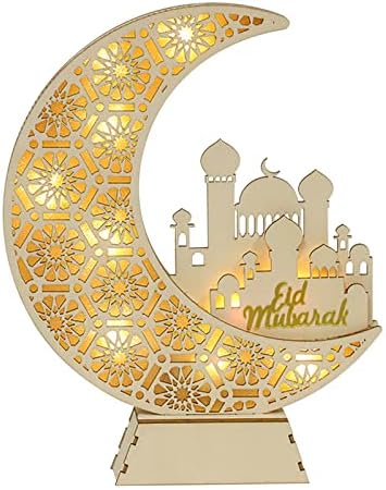 symoid Ramadan Fények, a Ramadán Dekoráció Otthon 2023, 3D-s Fa Eid Mubarak Dekor LED Fény, a Hold Led-es Asztali Lámpa Fesztivál,