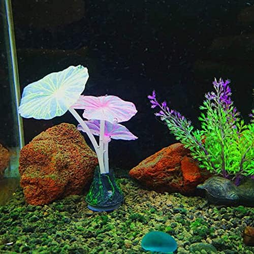 Akvárium Dísz Szilikon Szimulált Vízi Növény Fluoreszkáló Akvárium Dekoráció a Suckerrandom Szín